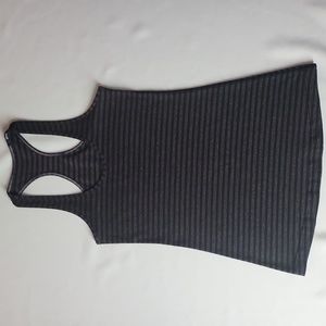 Lululemon Cool Racerback Tank Black Gray Stripe
